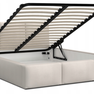 Łóżko tapicerowane Fresja 160x200 kolor kremowy