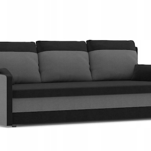 Kanapa Milton z Rozkładana z FUNKCJA SPANIA WYGODNA Sofa Czarny Szary Kolor